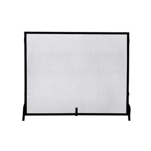 Single Panel Black Wrought Iron Sparkguard - Large, Blueprints, Mfr#: BL139839